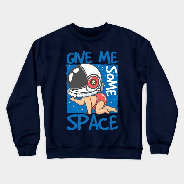 Baby Astronaut Crewneck Sweatshirt by RCM Graphix